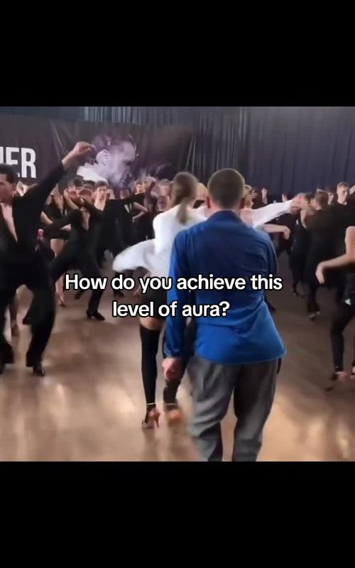 We've never seen this much aura since Michale Jackson  #fyp #blueshirtguy #dancing #latindance #salsa 